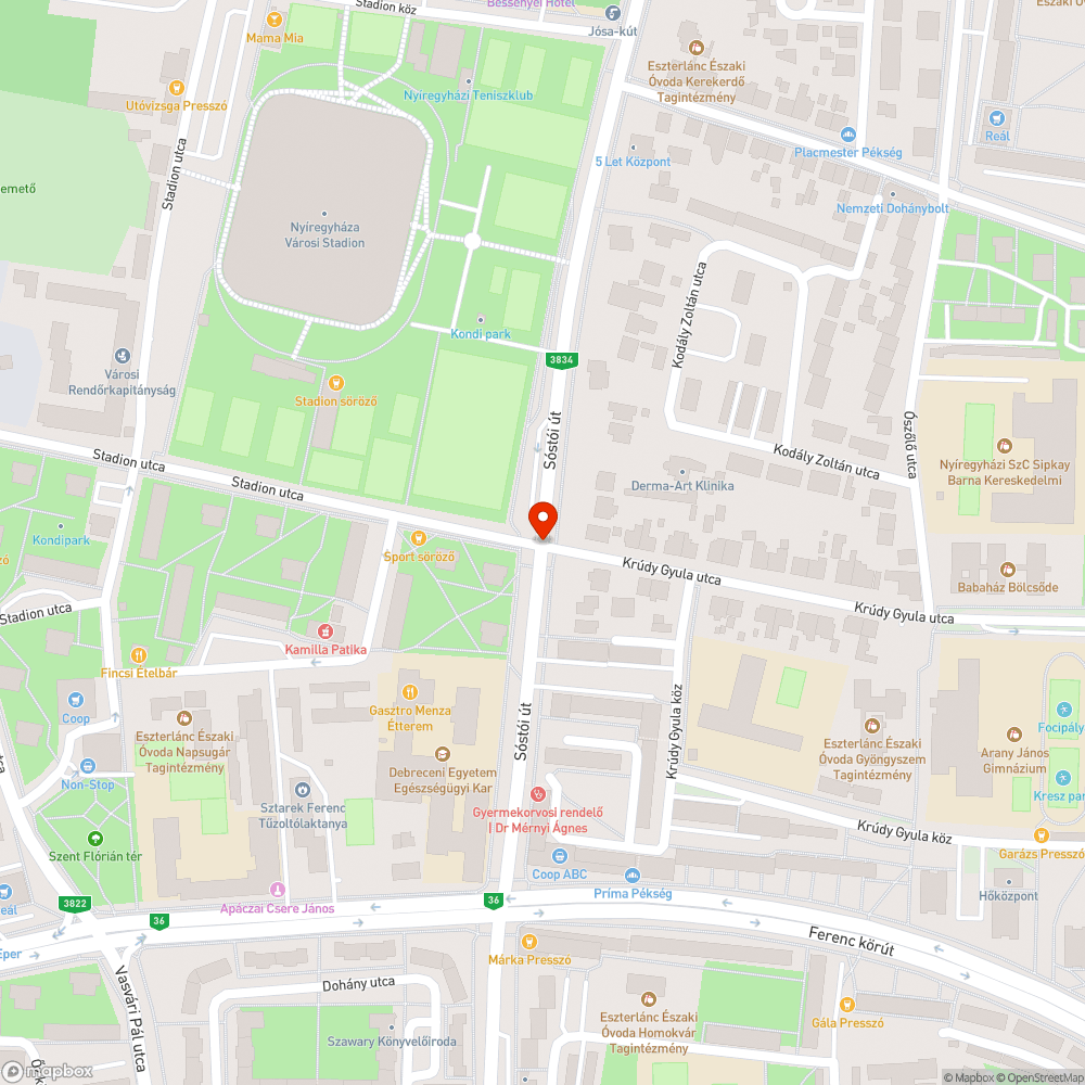 Megsüllyedt csatorna - Sóstói út 1 bejelentés helye