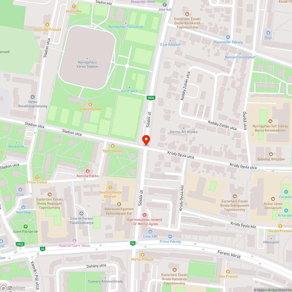 Megsüllyedt csatorna - Sóstói út 2 bejelentés helye