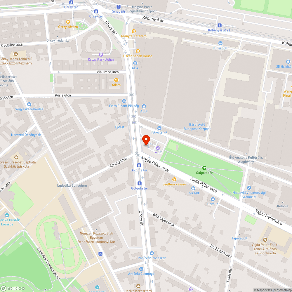 Szűk járda bejelentés helye