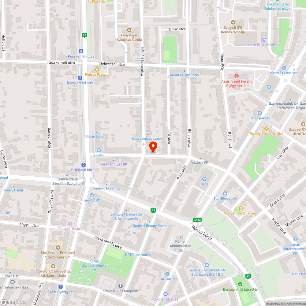 Kátyú bejelentés helye