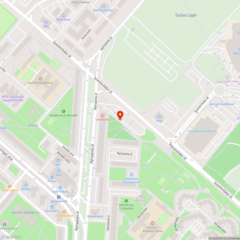 Koszos megálló bejelentés helye