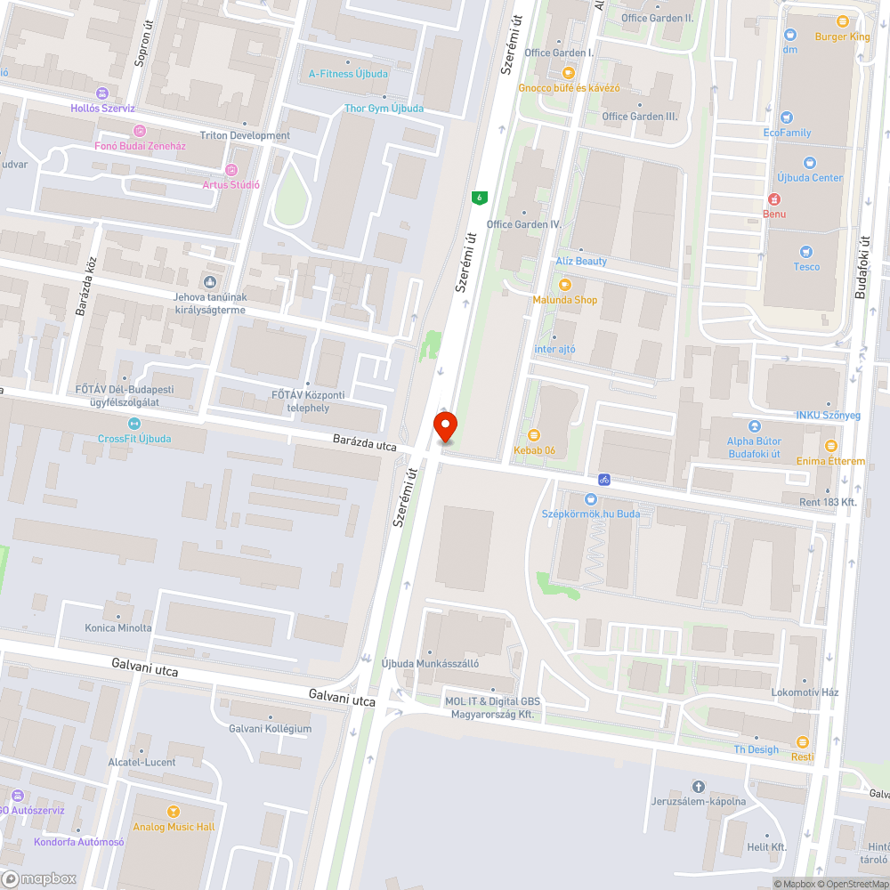 Elhagyott autó bejelentés helye