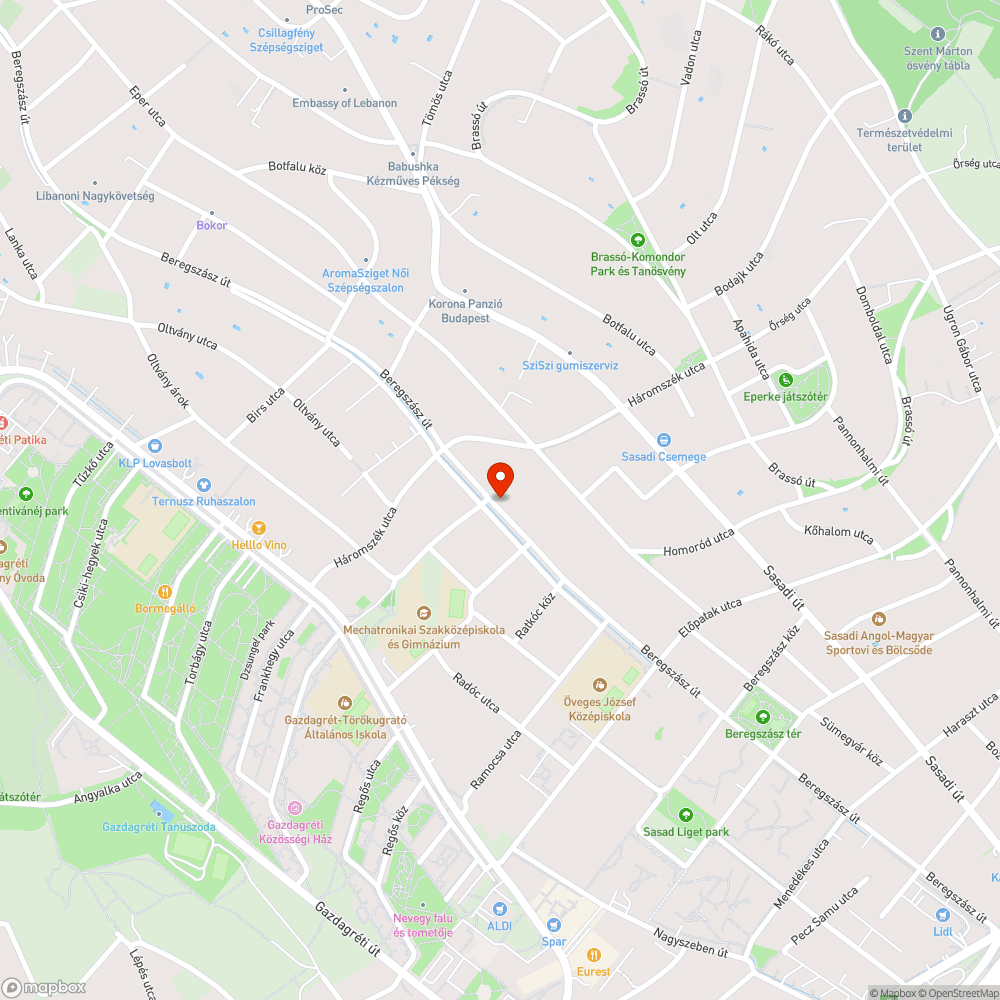 Bokrokkal benőtt járda bejelentés helye