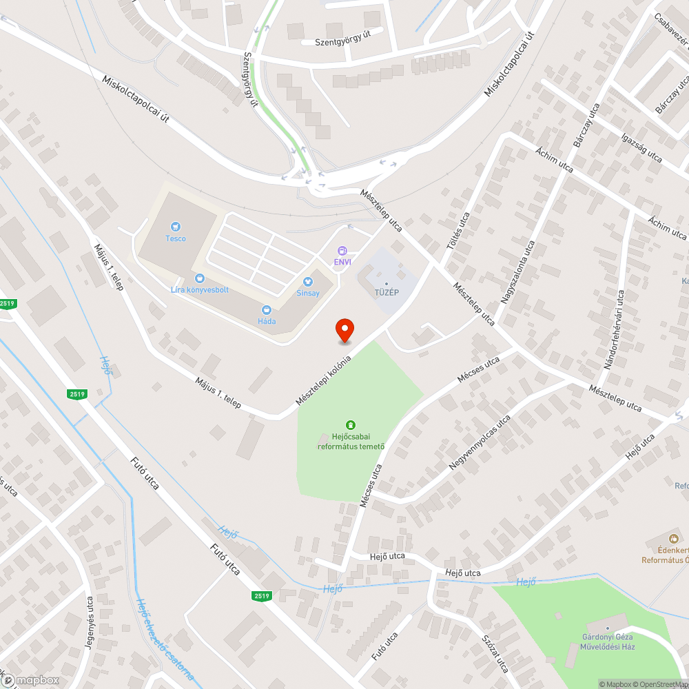 Visszatérő szemétkupac bejelentés helye