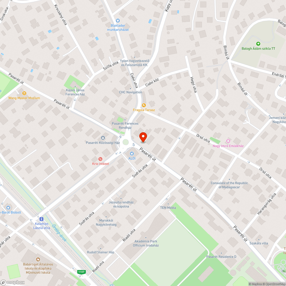 Üres fahely bejelentés helye