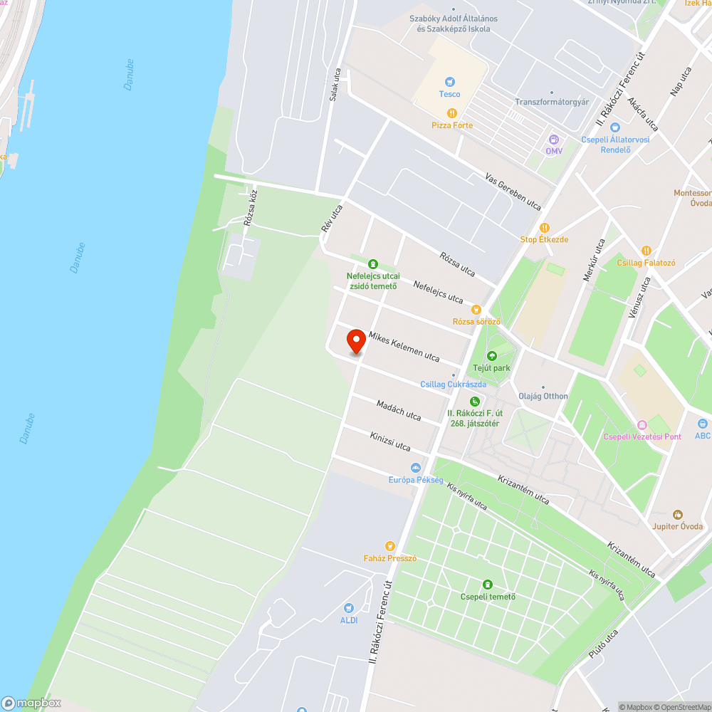 Elhagyott bevásárlókocsi bejelentés helye