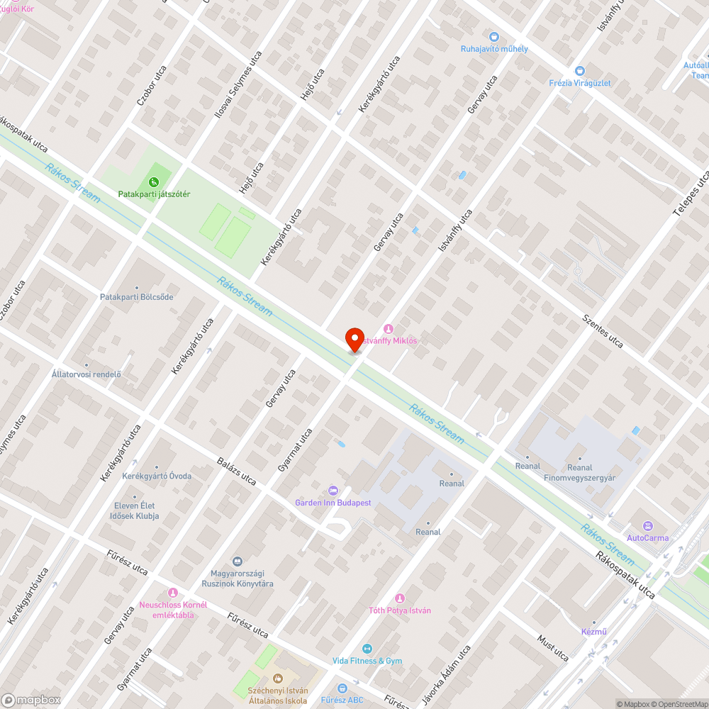 Eltűnt fedél bejelentés helye