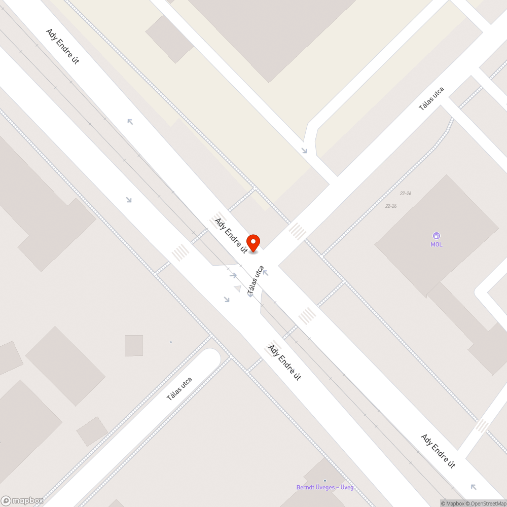 Üvegszilánkok bejelentés helye