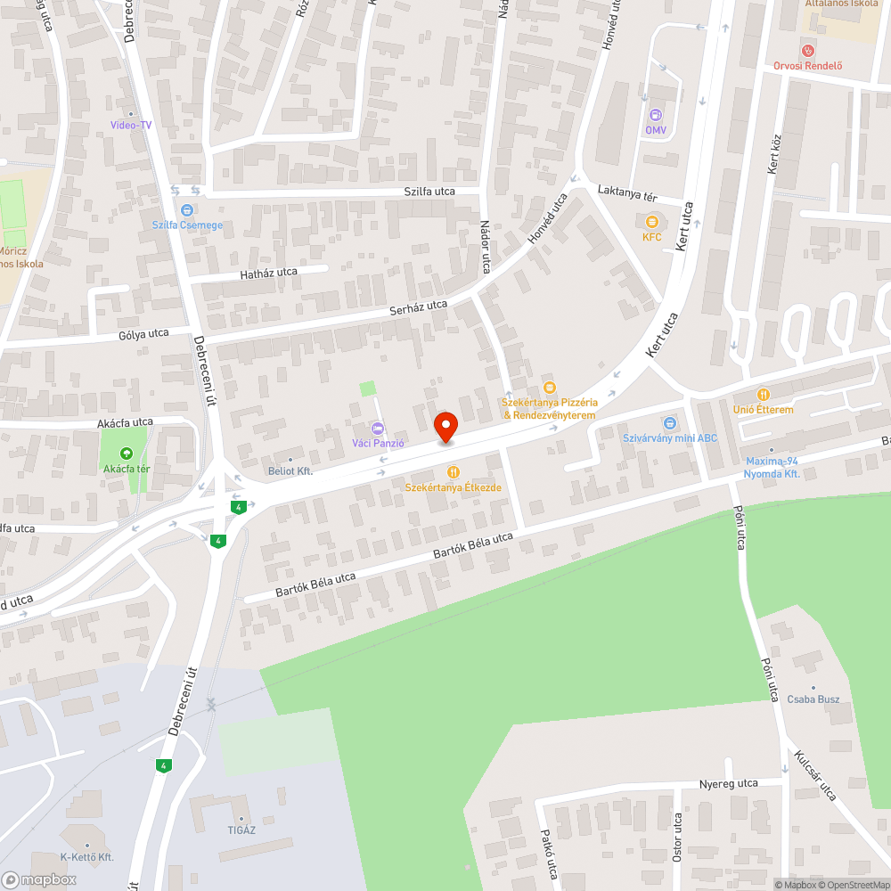 Takarításra szoruló út bejelentés helye