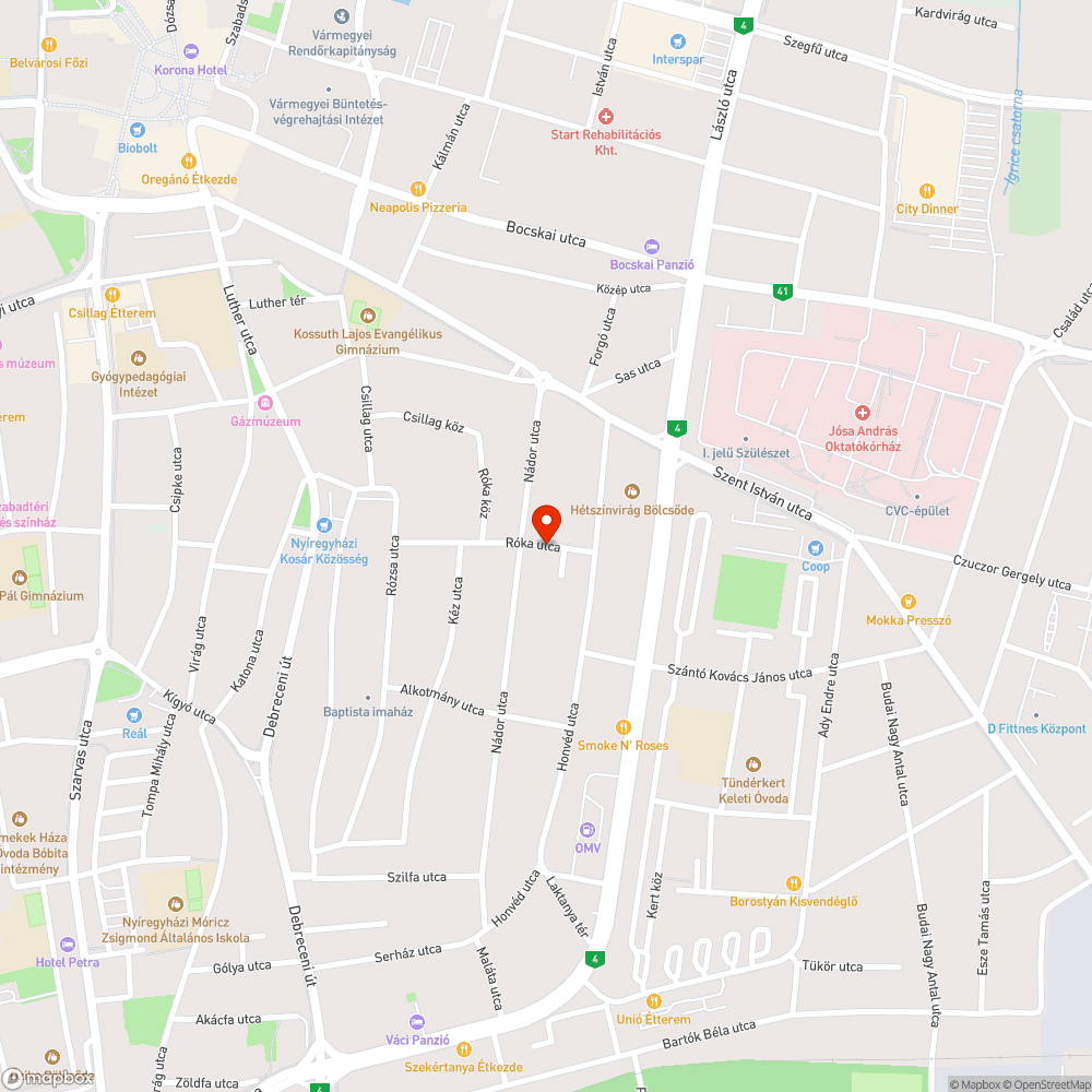 Tölgyes utca széle tördezett bejelentés helye