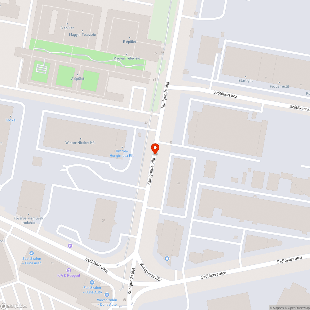 Kátyúk a Kunigunda utcában bejelentés helye