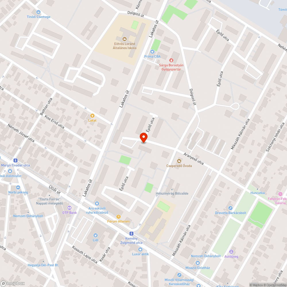 Beszakadt járda bejelentés helye