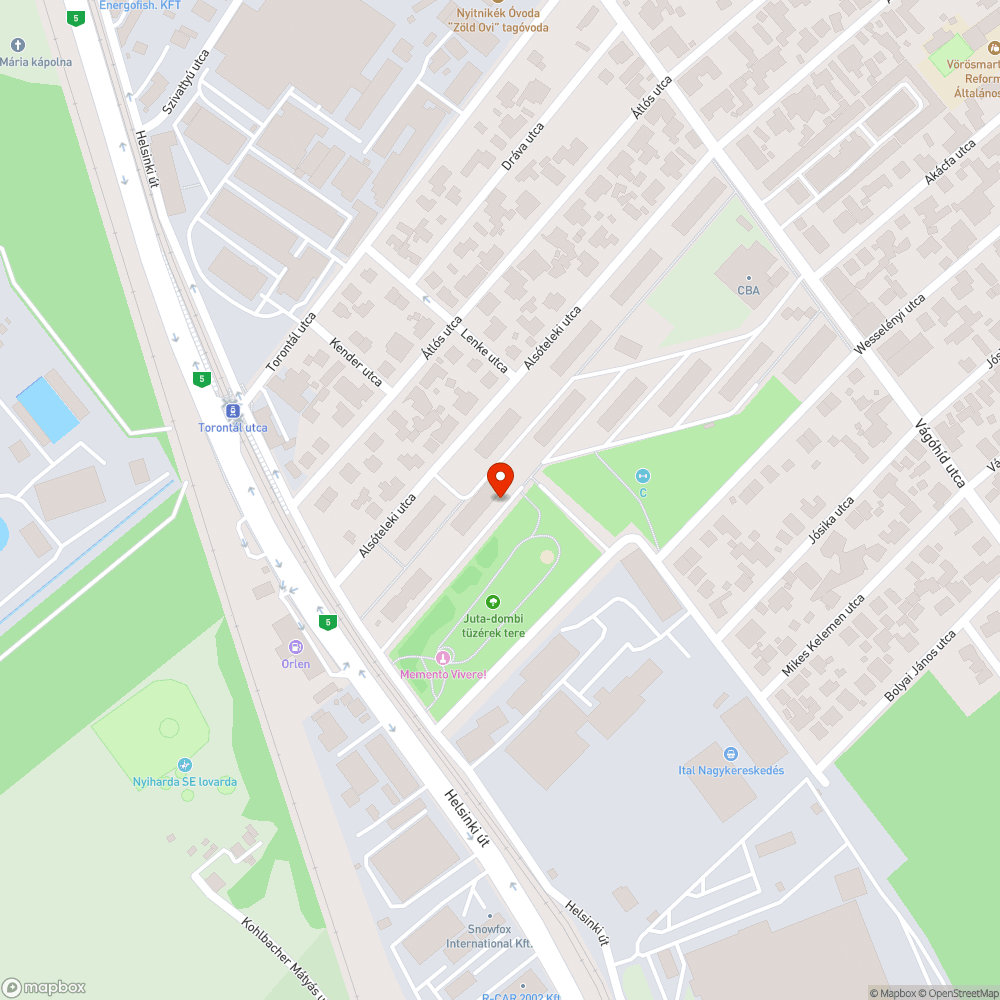 Vágóhíd utca lakótelep kutyafuttató bejelentés helye