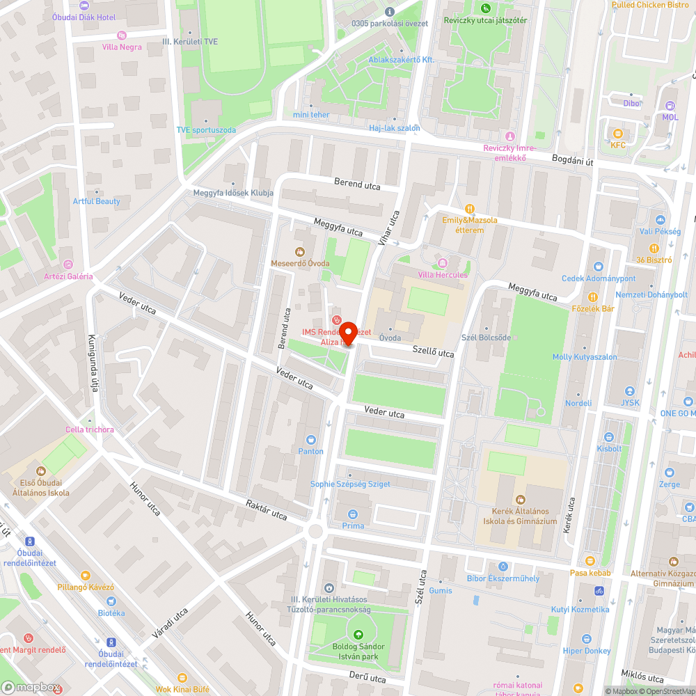 Nem működő közvilágítás a Vihar utcában bejelentés helye