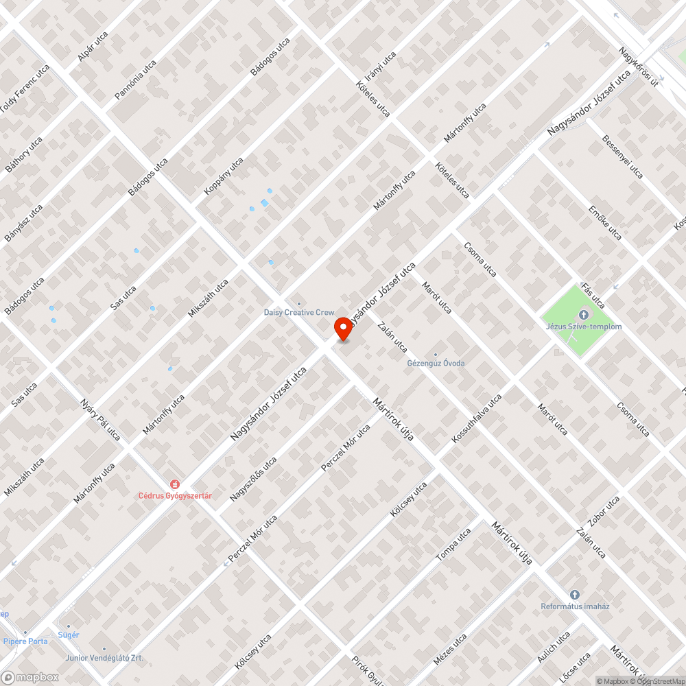 Eltűnt utcatábla bejelentés helye