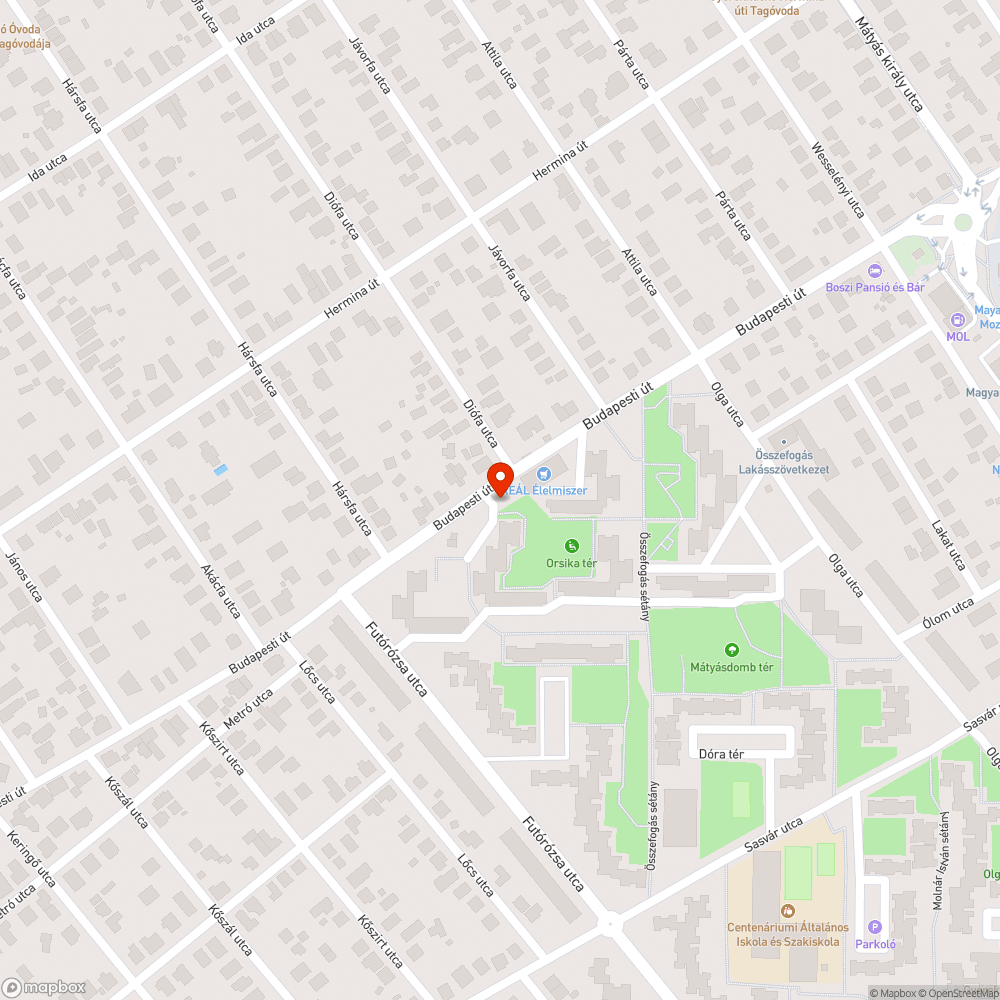 Kiszáradt bodzafa bejelentés helye