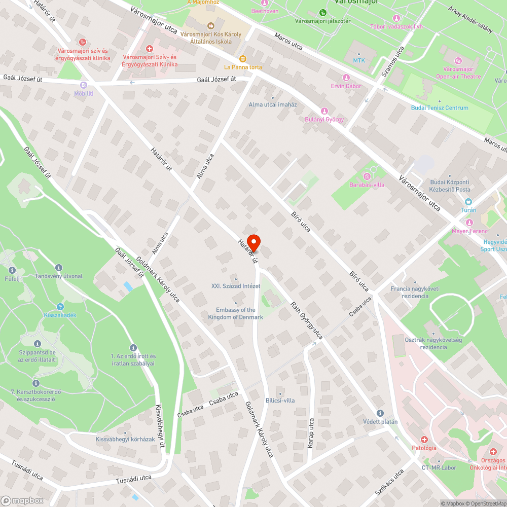 Elhagyott jármű bejelentés helye