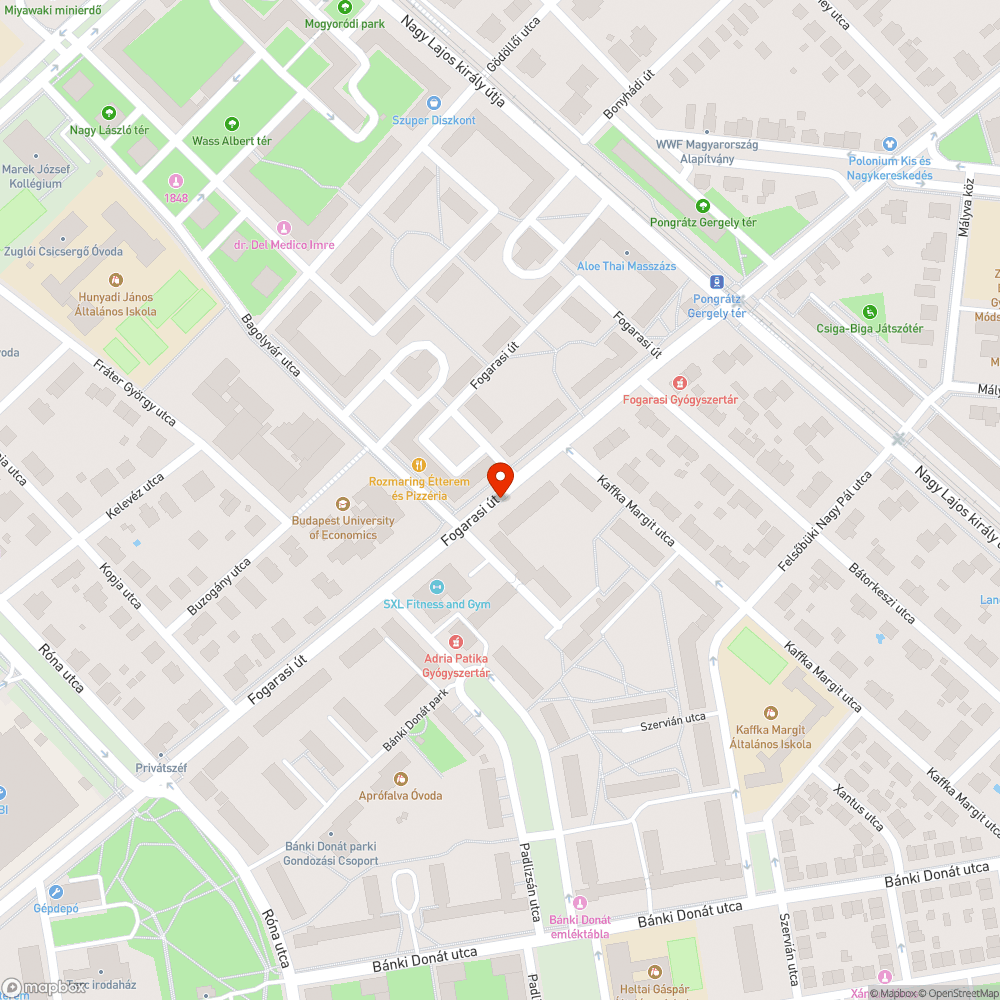 Buszmegálló kátyú bejelentés helye