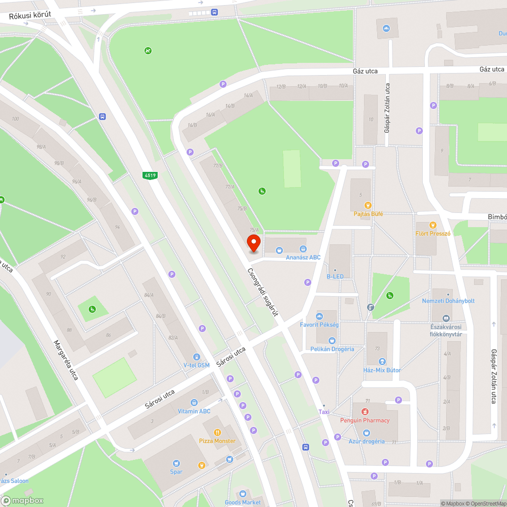 Kátyú bejelentés helye