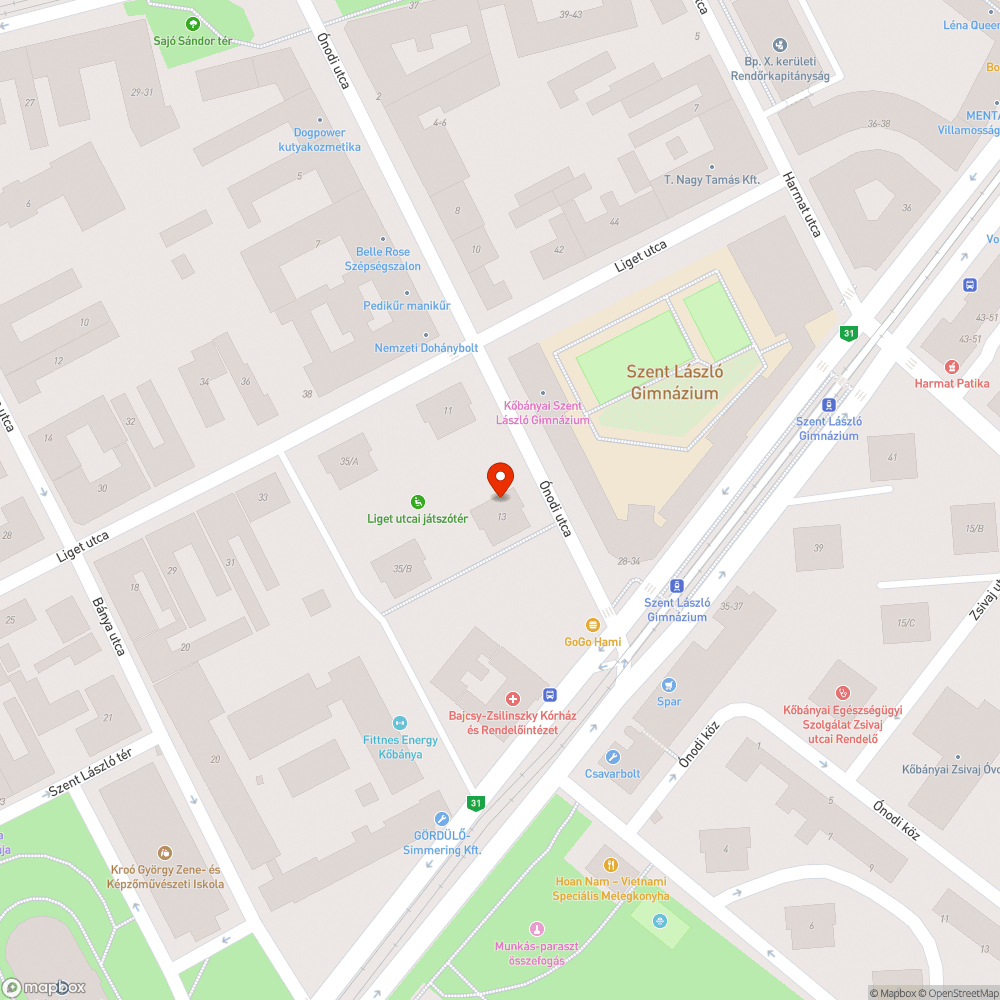 Elhagyott roncs bejelentés helye