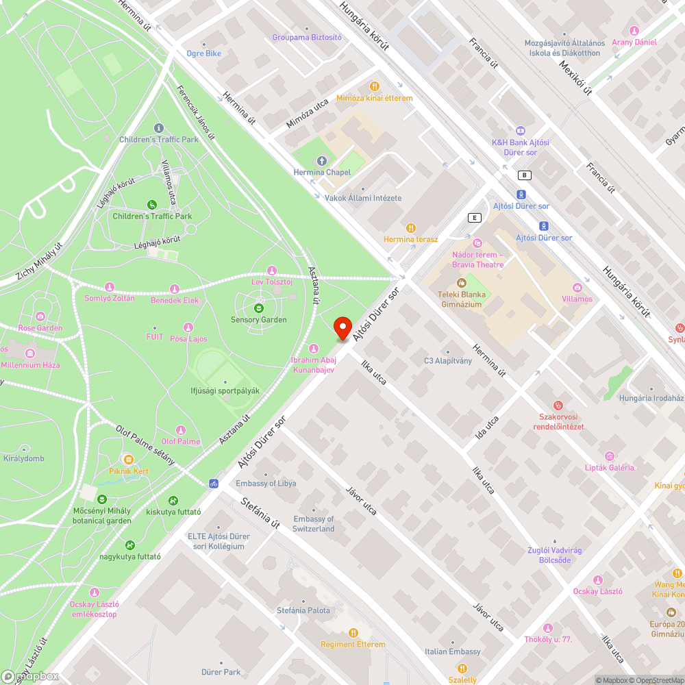 Új zebra az Ajtósi Dürer soron bejelentés helye