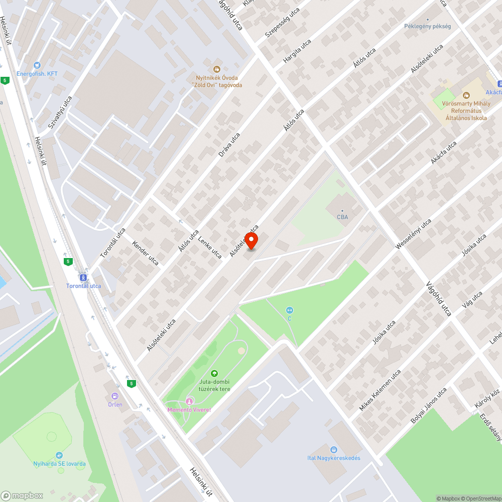 Közterületen lerakott festékesvödrök bejelentés helye