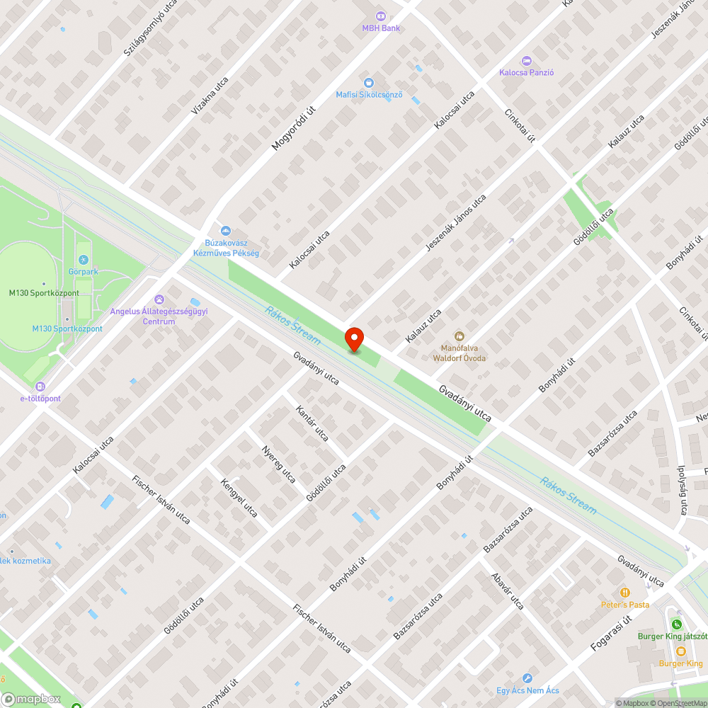 Szemétgát a Rákos-patakban bejelentés helye