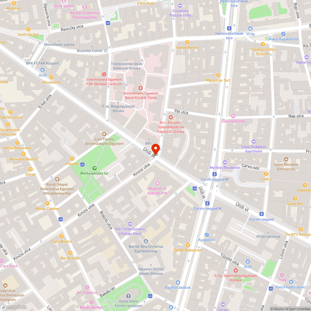 Üllői úti út hiba bejelentés helye