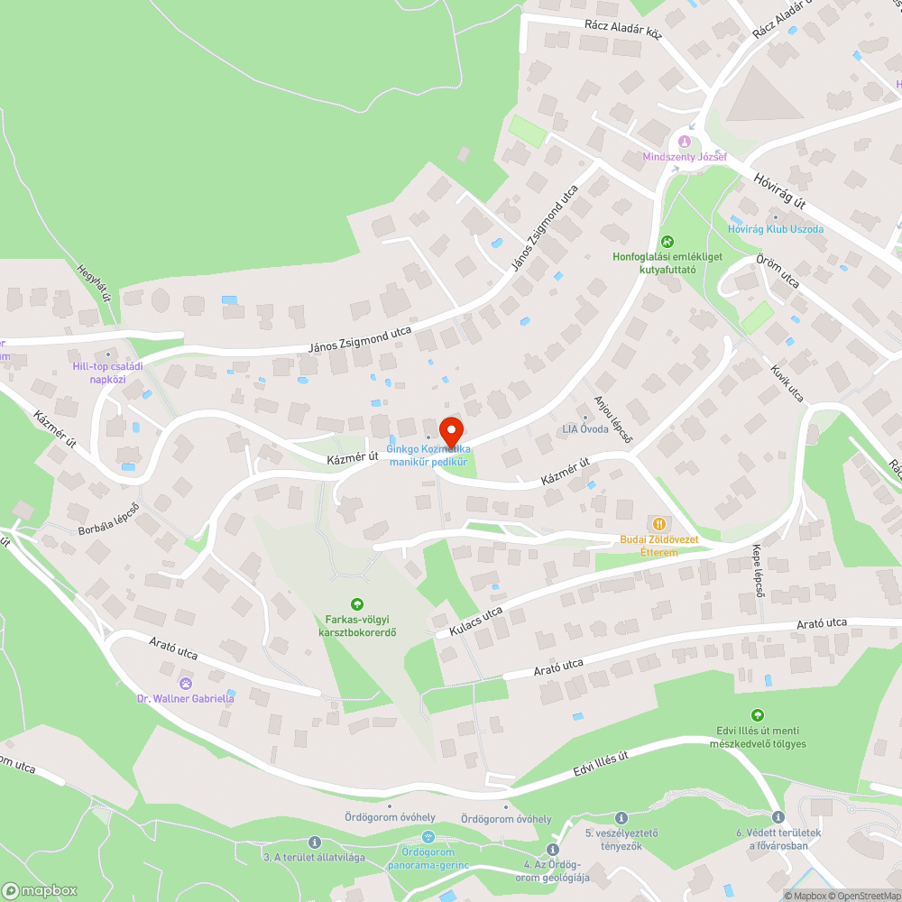 Kátyú bejelentés helye