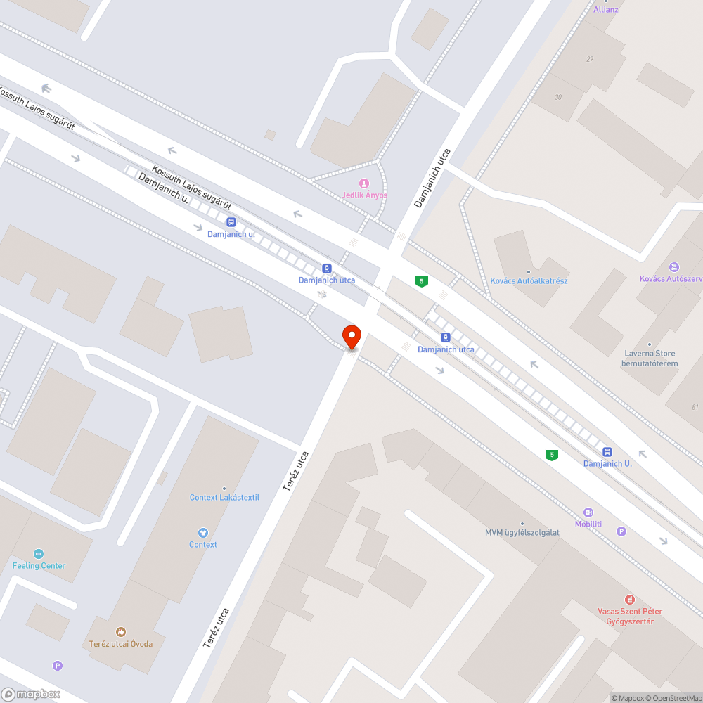 Kiégett lámpa a Teréz utcán bejelentés helye