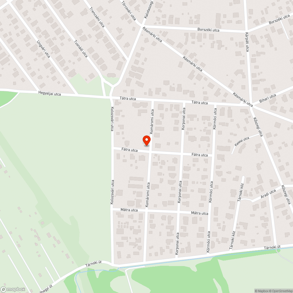 Balesetveszélyes kátyú, vízfolyás okozta vályú bejelentés helye