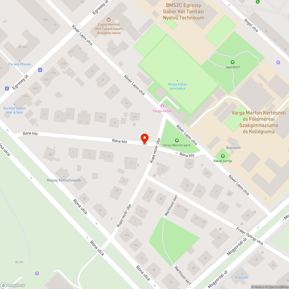 Csatorna körül megsüllyedt aszfalt bejelentés helye