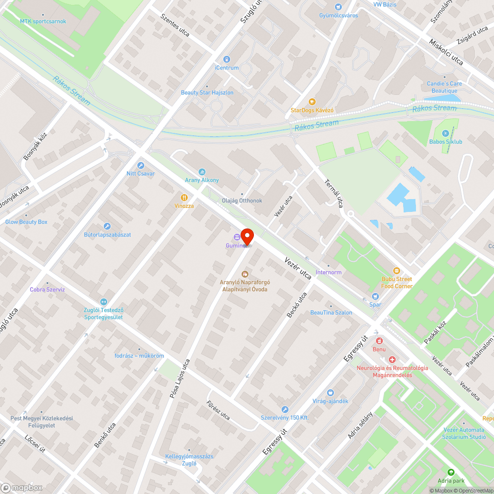 Elhagyott jármű bejelentés helye