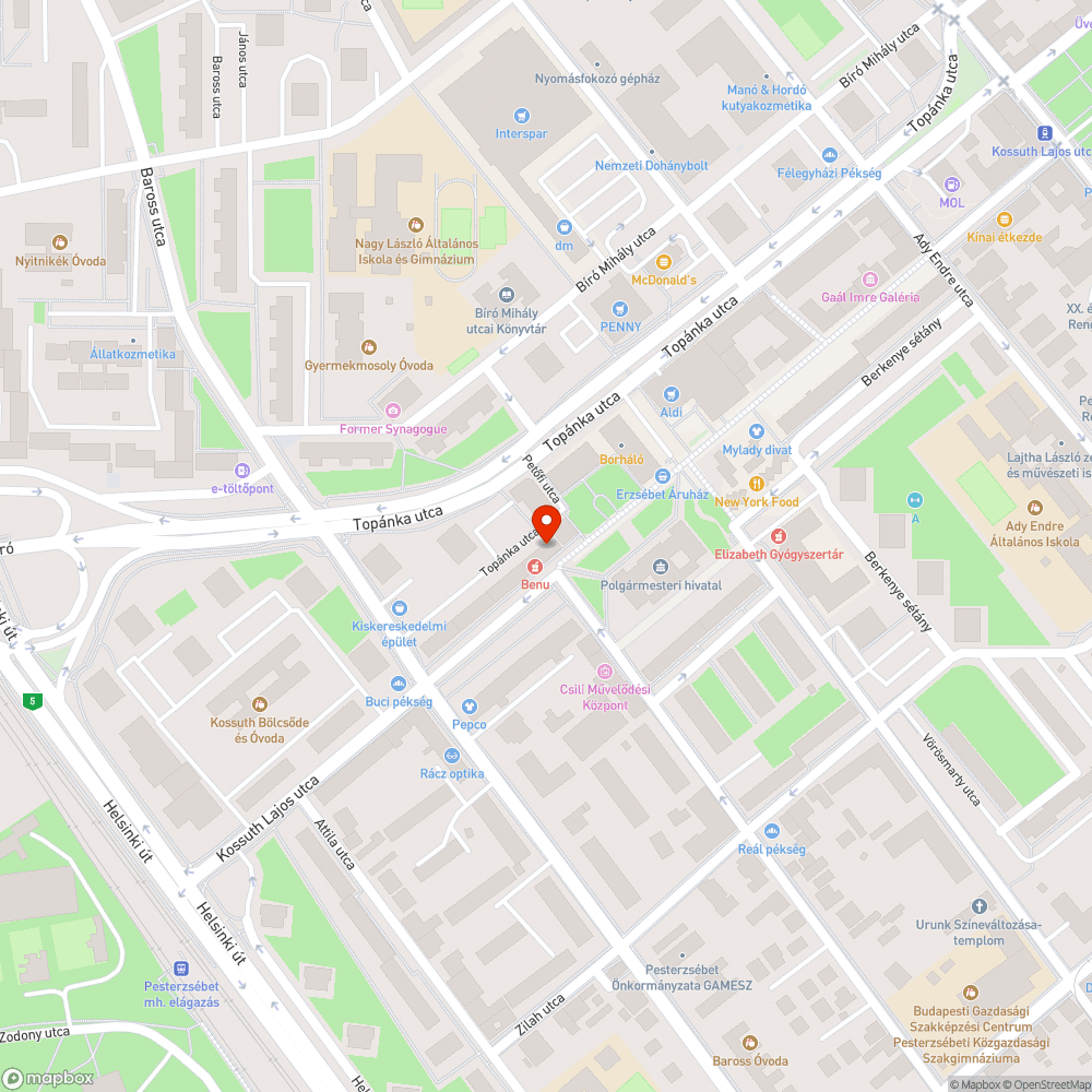 Két majdnem teljesen kiszáradt fa bejelentés helye