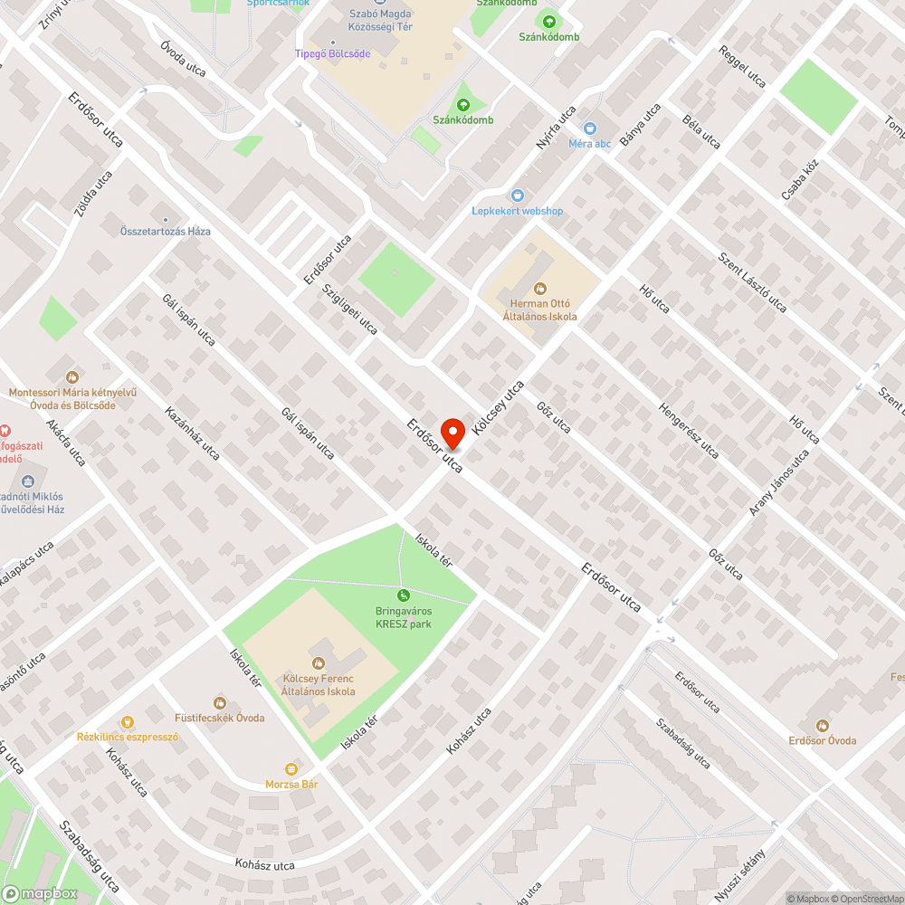 Hiányzó fényterelő bejelentés helye