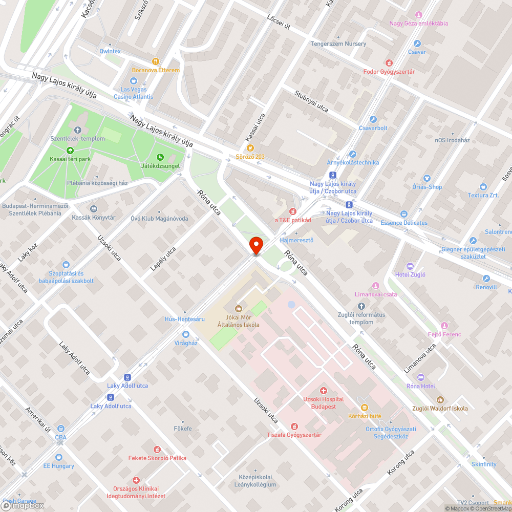 Komolyabbnak tűnő úthiba bejelentés helye