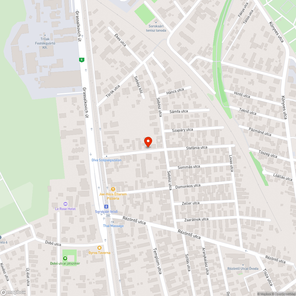 Felbontott járda; Soroksár Stefánia utca bejelentés helye