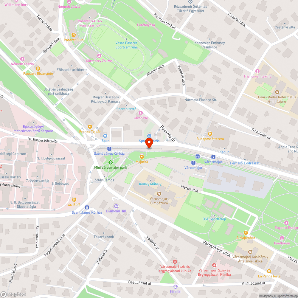 Leszűkült kerékpárút bejelentés helye