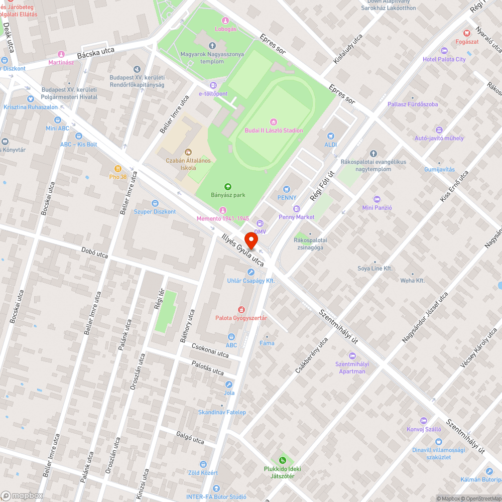 Kátyús út - Illyés Gy. bejelentés helye