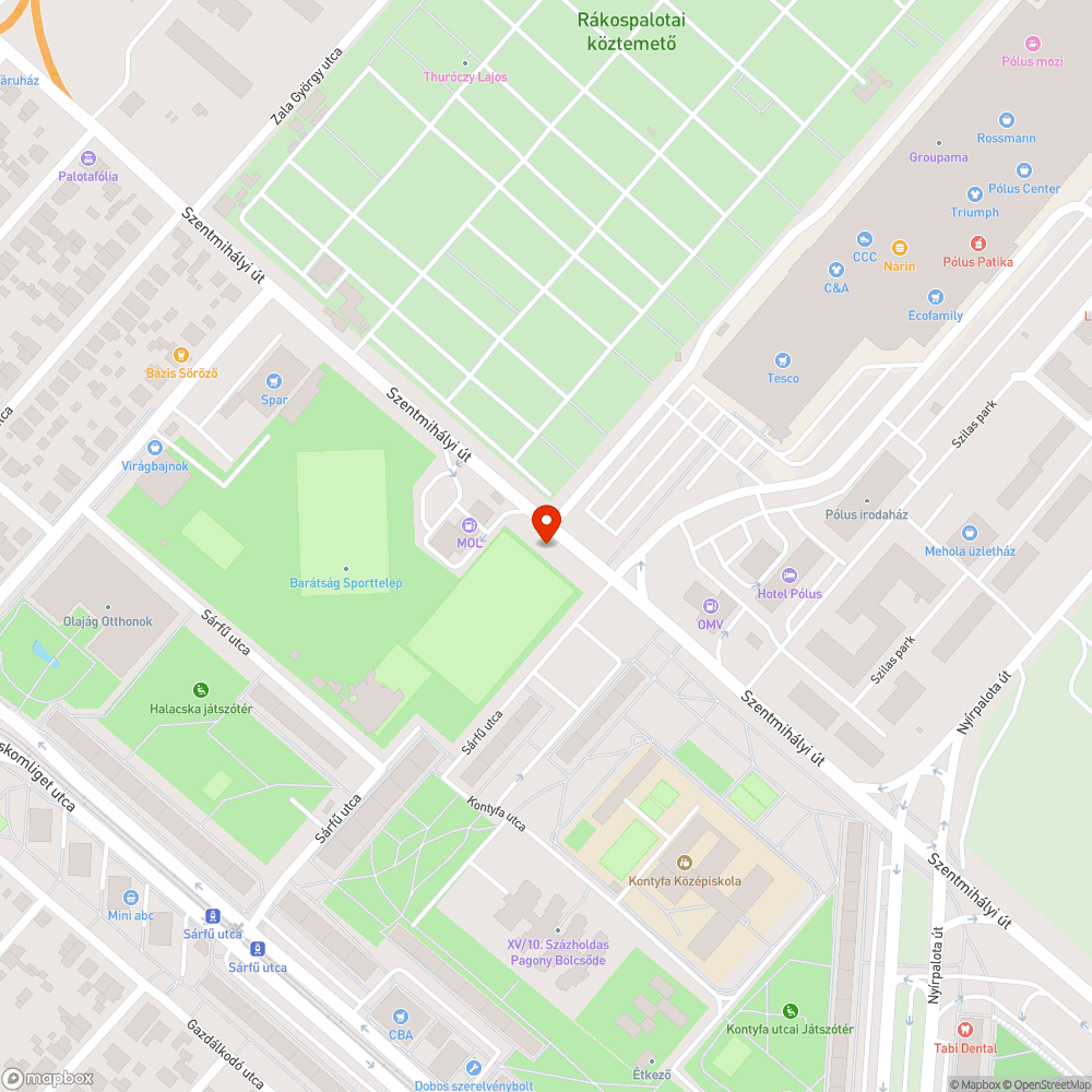 Molinók bejelentés helye