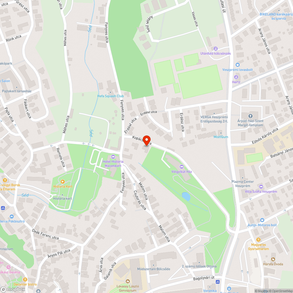 Veszprém Kopácsi utca világítás hiánya bejelentés helye