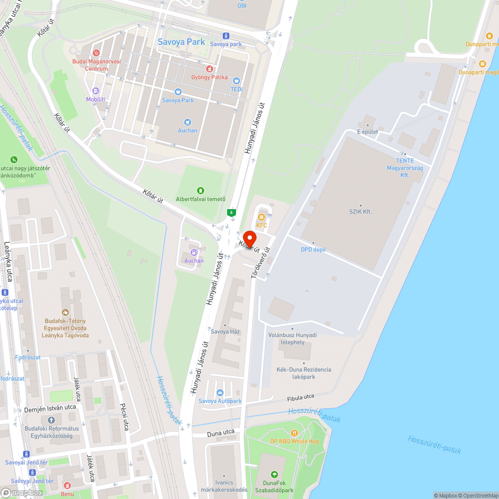 Surrantó részben eltömődött bejelentés helye