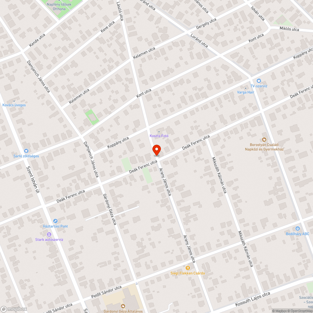 Olvashatatlan utcanév bejelentés helye