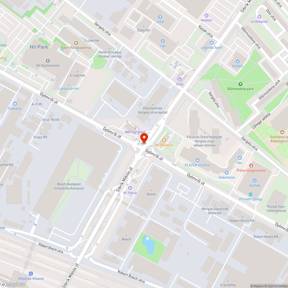 Útburkolat, jàrda, lassan lekopott jelzések bejelentés helye