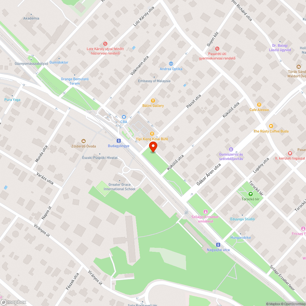 Budagyöngye parkoló bejelentés helye