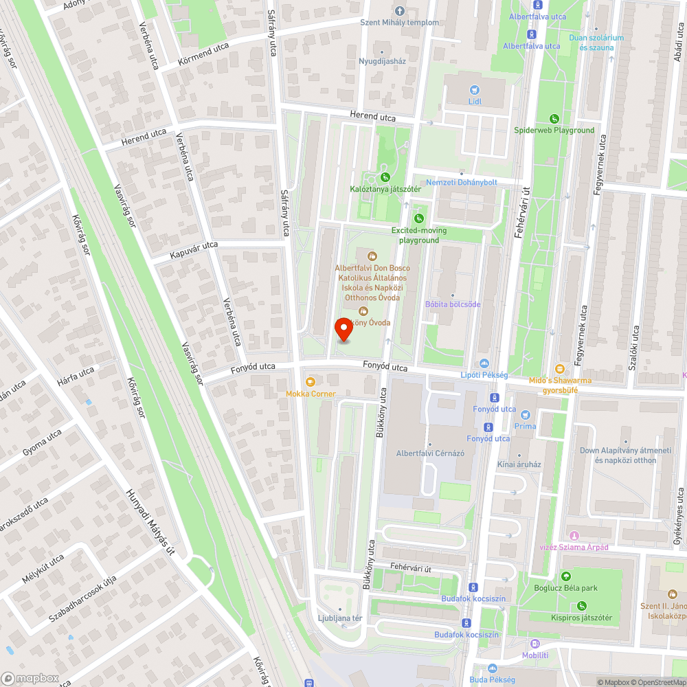 Kiszáradt fa bejelentés helye