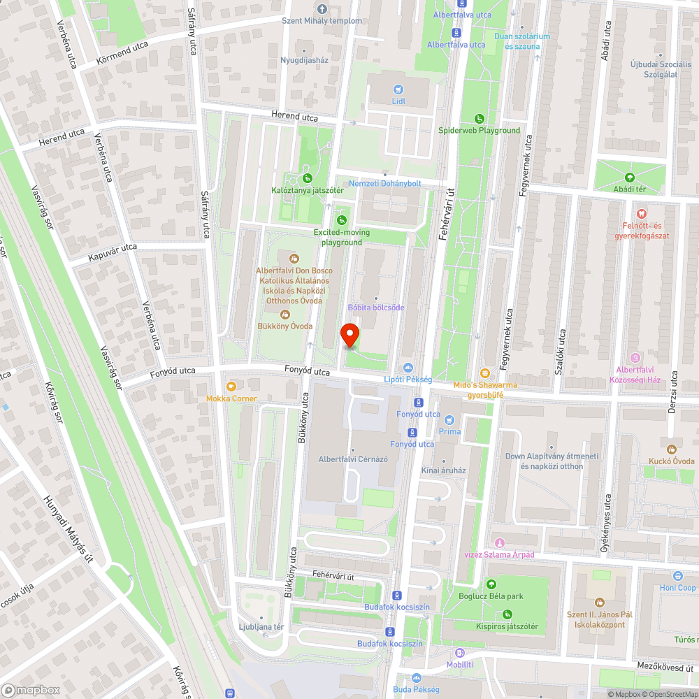 Kiszáradt fa bejelentés helye