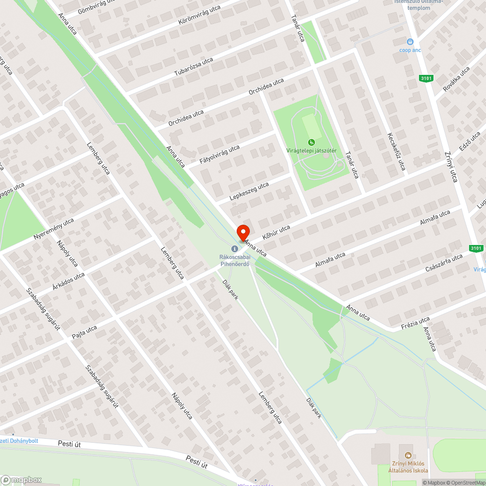 Pajta utca út szegély és kátyú bejelentés helye