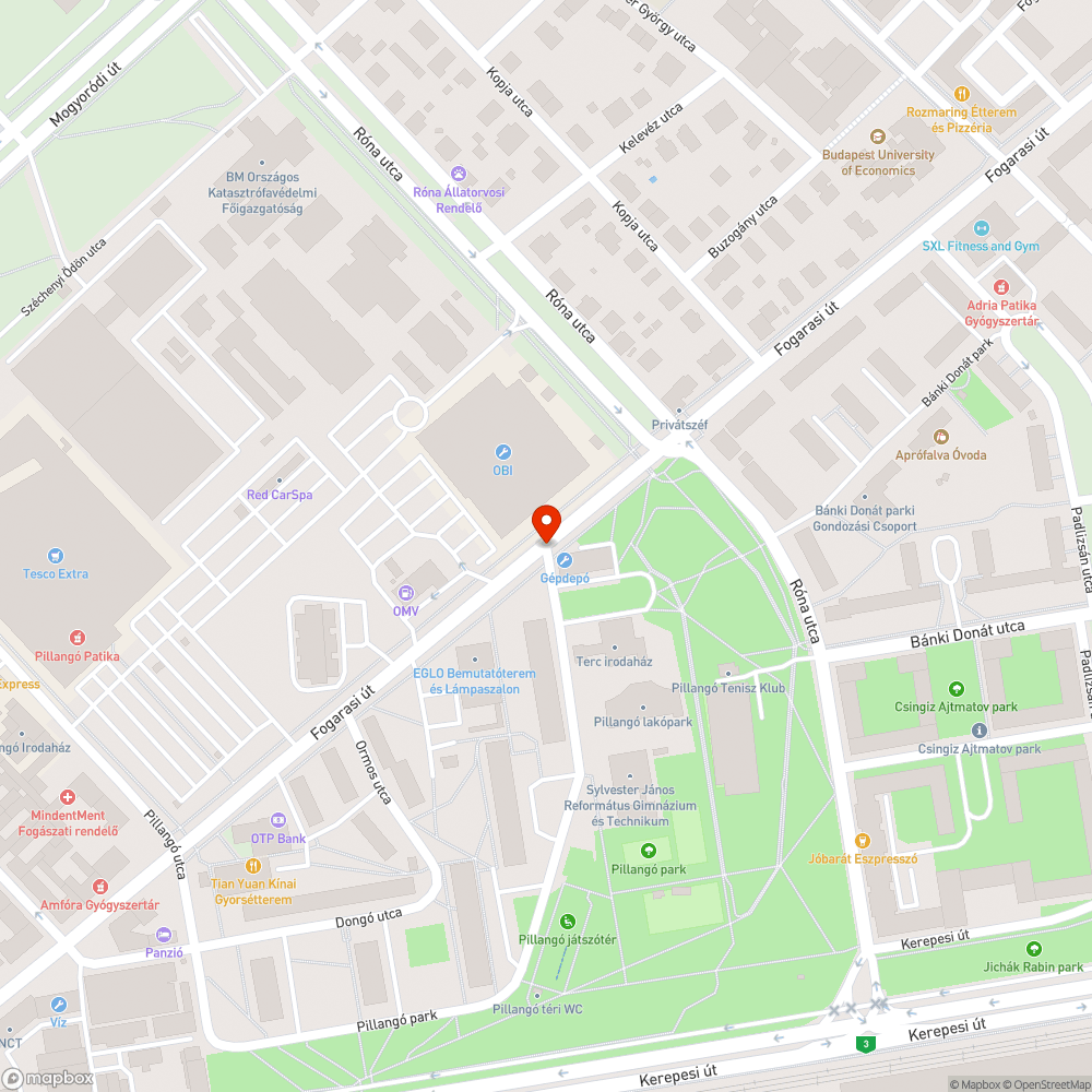 Csatornarács körül hiányzó aszfalt bejelentés helye