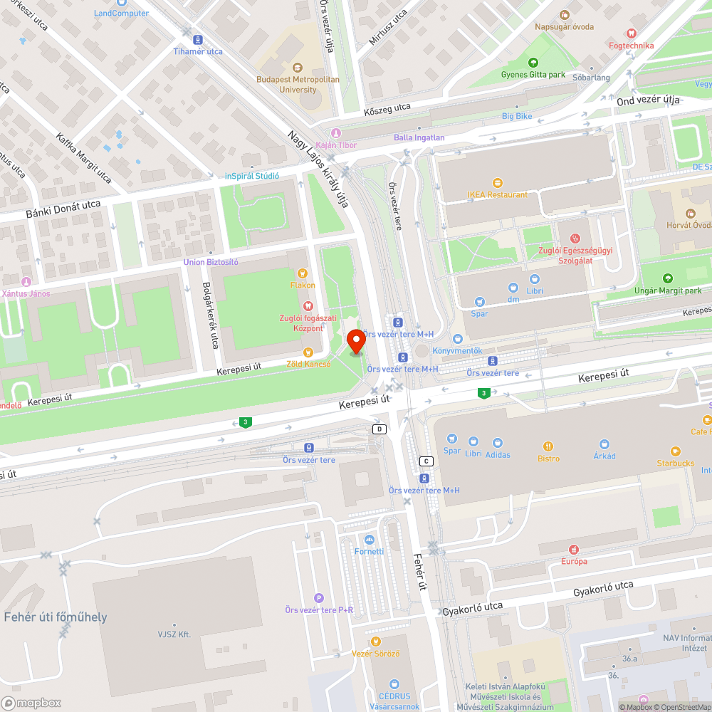 Leszakadt villamos elosztószekrény-ajtó bejelentés helye